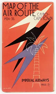 Cover design, Imperial Airways map