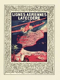 Perpignan Collection: Cover design, Latecoere Airlines timetable