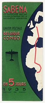 Air Mail Gallery: Cover design, Sabena airmail service