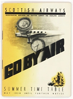 Air Line Gallery: Cover design, Scottish Airways timetable