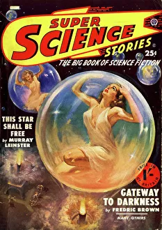 Darkness Prints: Cover design, Super Science Stories