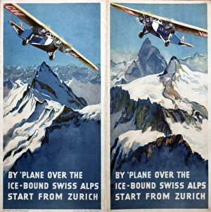 Images Dated 15th September 2015: Cover designs, By Plane over the Swiss Alps