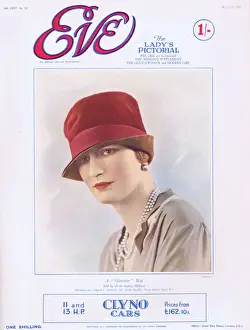 Couture Prints: Cover of Eve Magazine August 1926 featuring a Glenster Hat