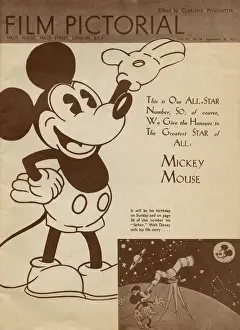 1933 Prints: Cover of Film Pictorial - September 1933 - Mickey Mouse