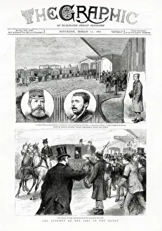 Assassination Prints: Front cover of The Graphic showing immediately before the attack on Queen Victoria