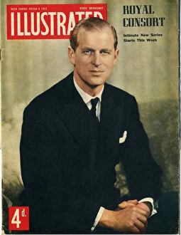 Images Dated 25th February 2021: Front cover of Illustrated magazine featuring a photograph of Prince Philip