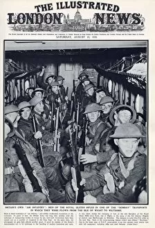 Images Dated 26th August 2020: Cover of ILN 19 August 1939 - Troops in air transport