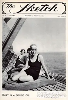Milbanke Prints: Front cover, Lady Milbanke, Beauty in a Bathing Cap