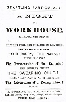 Under Cover Gallery: Cover page of pamphlet, A Night in a Workhouse