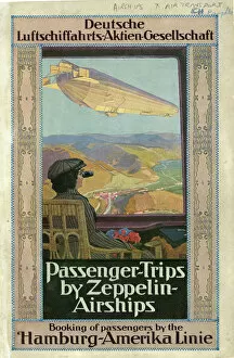 *New* Photographic Content Collection: Front cover of Passenger Trips by Zeppelin Airships, c1911