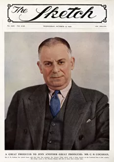 Images Dated 7th December 2018: Front cover, portrait of C B Cochran, theatre producer