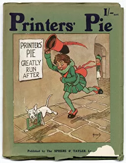 Chasing Collection: Front cover of Printers Pie magazine for 1911, illustrated by John Hassall