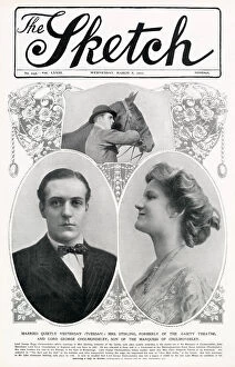 Images Dated 20th April 2021: Front cover of The Sketch reporting on the marriage of Mrs Stirling