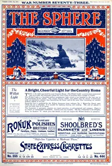 Linens Prints: Front cover of The Sphere for Christmas 1915, WW1