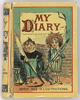 Diary Prints: Front cover of a Victorian childrens diary