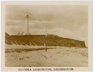 Moray Prints: Covesea Lighthouse, Lossiemouth, Moray, Scotland Date: circa 1930