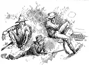 Apache Prints: Two Cowboys guarding their ranch, c. 1887