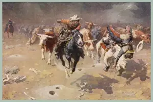 Cowboys Prints: Cowboys and Stampede