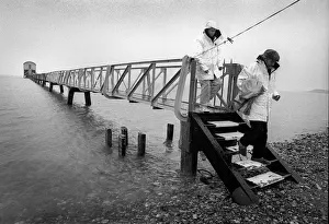 Anglesey Prints: Coxswain of Beaumaris Lifeboat and colleague, Anglesey