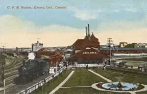 Ontario Prints: CPR Station, Kenora, Ontario, Canada