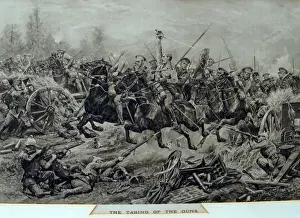 Print Prints: Cpt Francis Grenfell VC (9th Lancers) - Retrieving the guns