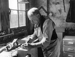 Images Dated 2nd February 2012: Craftsman at a cabinet makers, Shoreditch, London