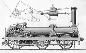 Locomotives Prints: Crampton Locomotive