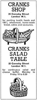 Cranks advertisement 1966 Cranks advertisement 1966