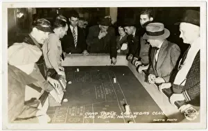 Gaming Prints: Crap Table, Las Vegas Club, Las Vegas, Nevada, USA