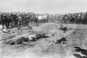 Burned Collection: Crashed Allied plane at Fournes, France, WW1