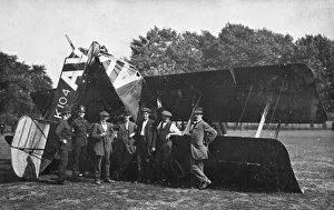 Images Dated 5th April 2012: A crashed biplane