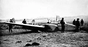 Landed Gallery: Crashed Me-110 fighter-bomber; Second World War, 1940
