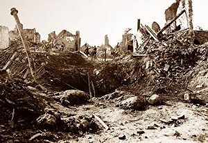 Mine crater, La Bassee, France on 3rd October 1918