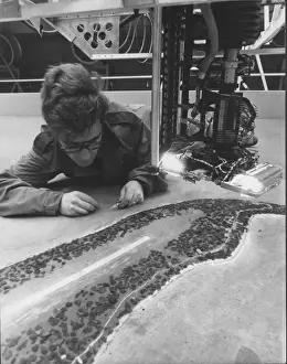 Creating model for flight simulator, RAF Lyneham, Wiltshire
