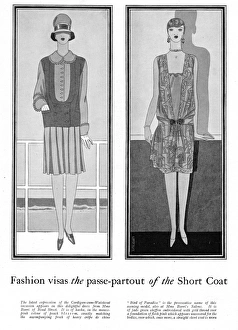 Images Dated 3rd October 2014: Two creations from Mme Barri, London, 1927