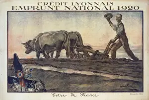 Emprunt Prints: Credit Lyonnais. Emprunt National 1920. Terre de France