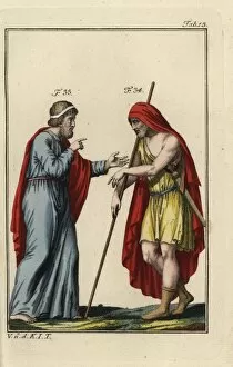 Creon, King of Corinth, in Greek regal costume