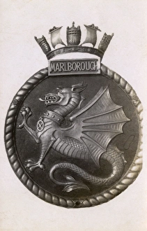 The Crest of HMS Marlborough - RN Iron Duke-class battleship The Crest of HMS Marlborough - RN Iron Duke-class battleship