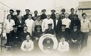 Waiters Prints: Crew on board PS Bournemouth Queen