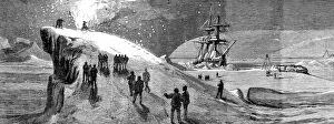 Coasts Collection: The Crew of HMS Alert Burning Guy Fawkes, November 1875