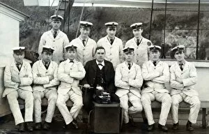 Crew of HMS Astraea, British second-class cruiser
