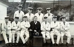 Operator Prints: Crew of HMS Astraea, British second-class cruiser