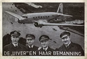 Images Dated 19th May 2017: The crew of the Uiver, Royal Dutch Airlines (KLM)