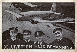 Images Dated 19th May 2017: The crew of the Uiver, Royal Dutch Airlines (KLM)