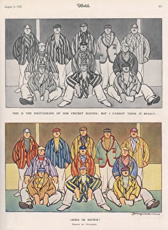 Images Dated 7th October 2015: Cricket Blazers by Fougasse
