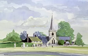 Teams Collection: Cricket in an English Village