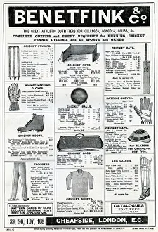 Cricket Equipment, Benetfink and Co