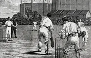 Batsman Prints: Cricket Match, England v Australia at The Oval 1882