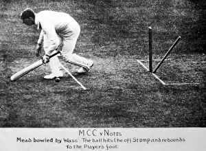 Notts Prints: Cricket, MCC v Notts, early 1900s