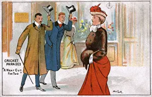 Greet Prints: Cricket Phrases - A Neat Cut for Two - Street Etiquette